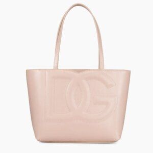 Dolce & Gabbana  Medium DG Leather Shopper Tote Bag Powder Pink
